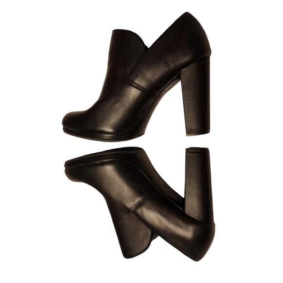 Me Too Cara Black Leather Heels Womens 7 - Picture 9 of 10